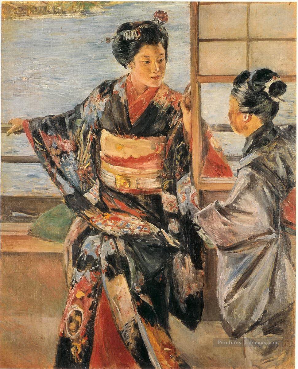 Kuroda Seiki Maiko Fille 1893 Japonais Asiatique Peintures à l'huile